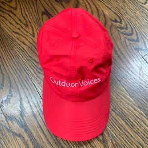 Red Outdoor Voices Chicago hat